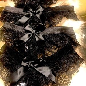 Black lace panties